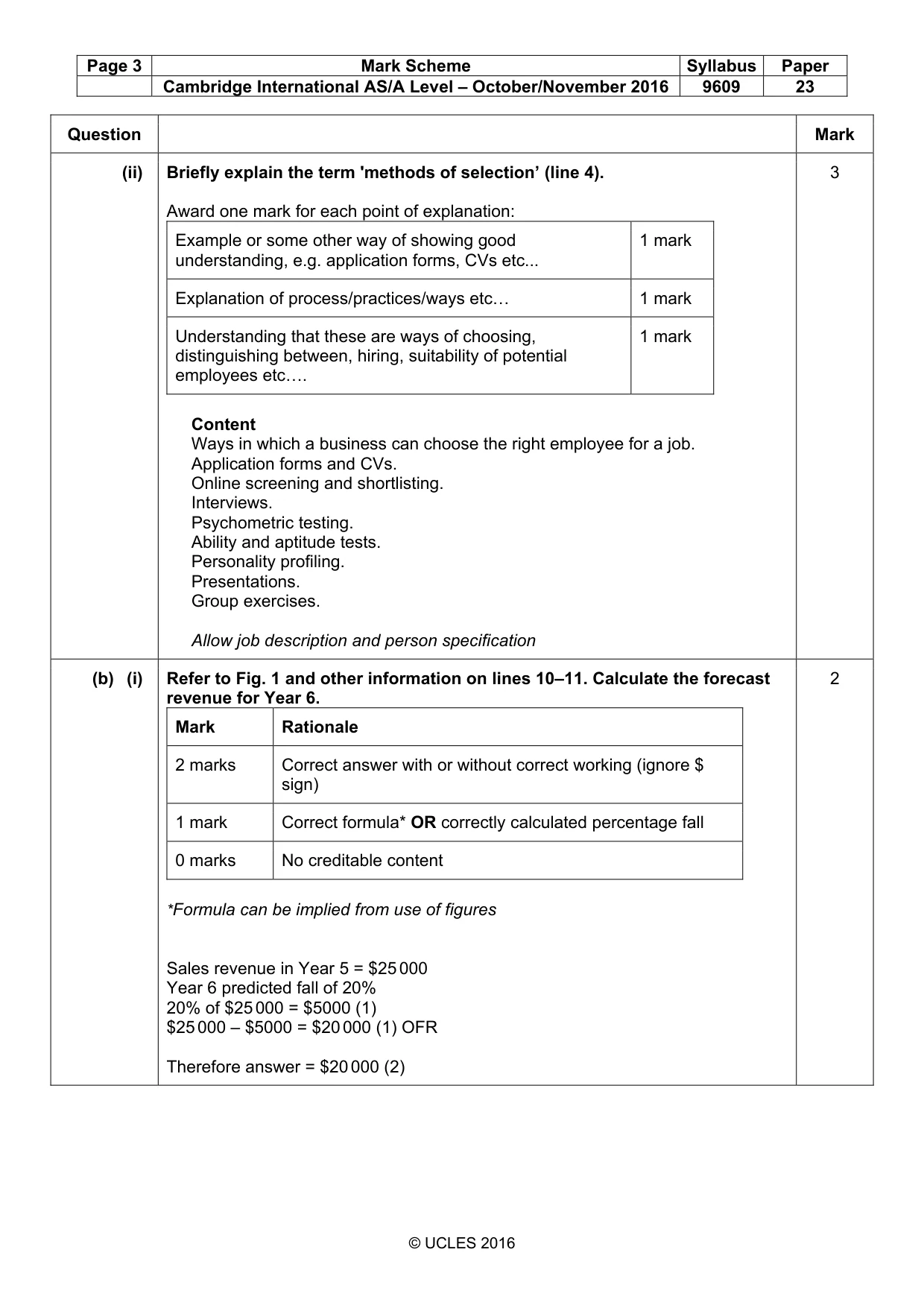 Mark scheme, page 3 of 12