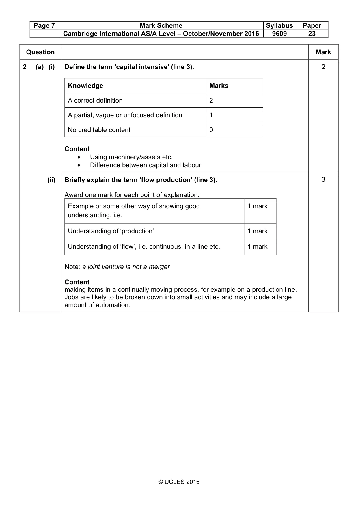 Mark scheme, page 7 of 12