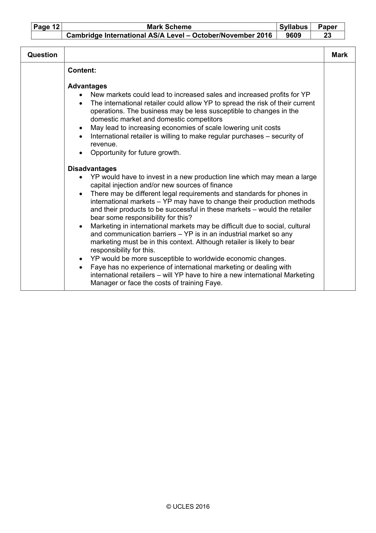 Mark scheme, page 12 of 12