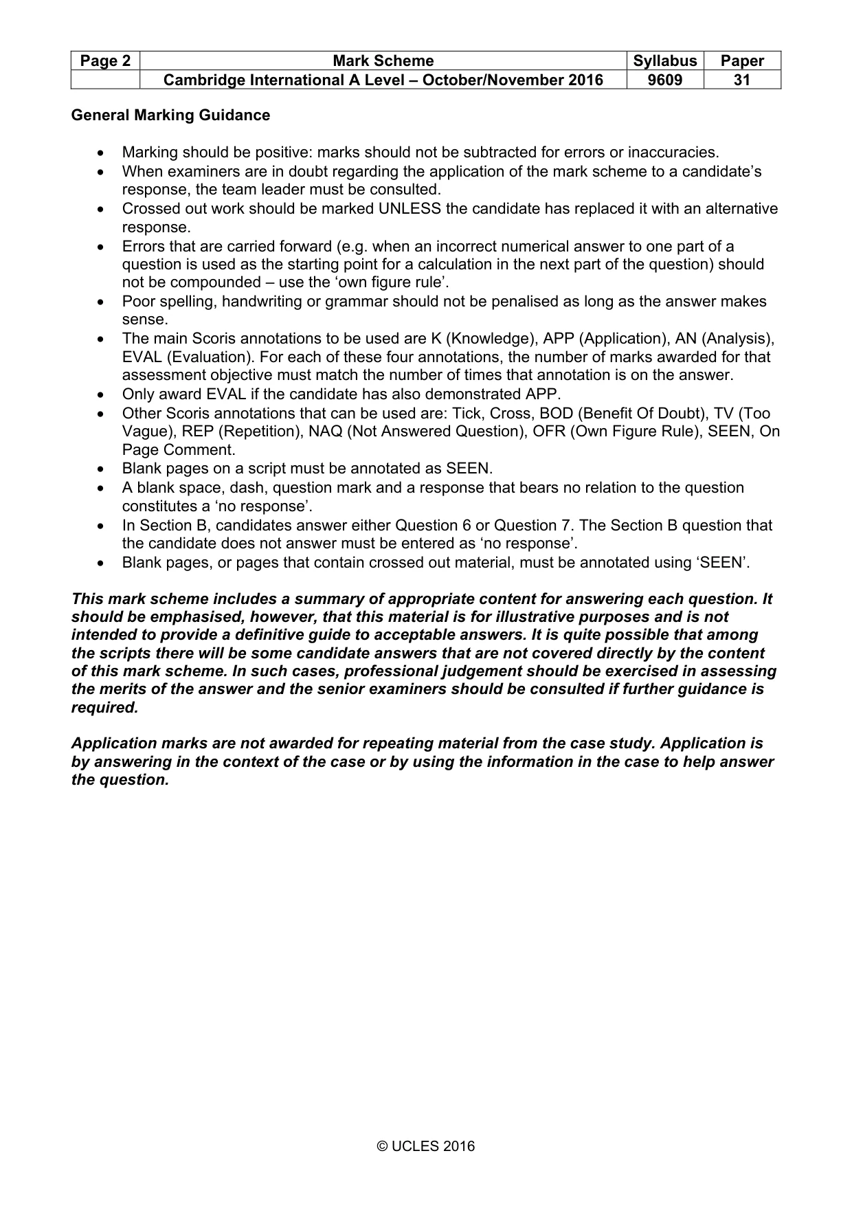 Mark scheme, page 2 of 12
