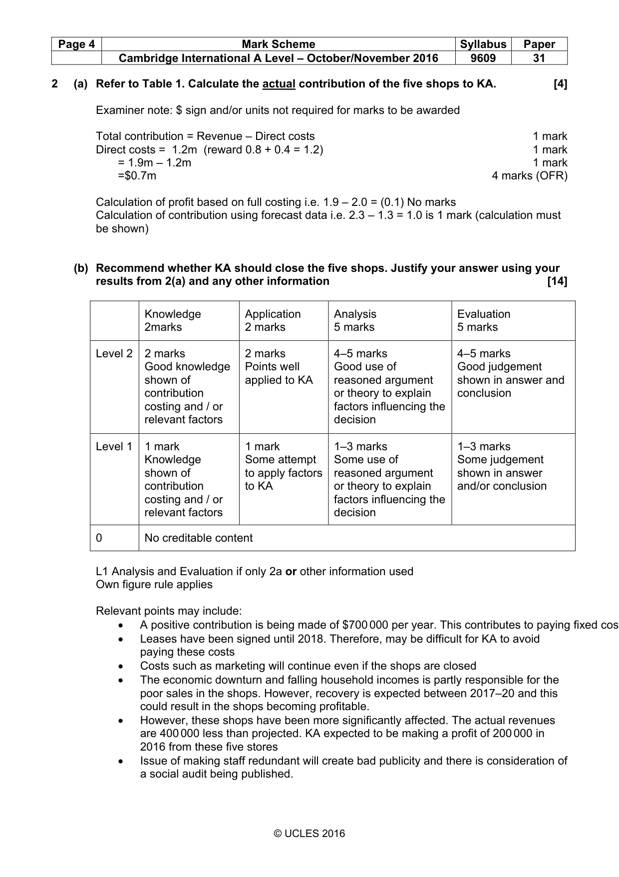 Mark scheme, page 4 of 12