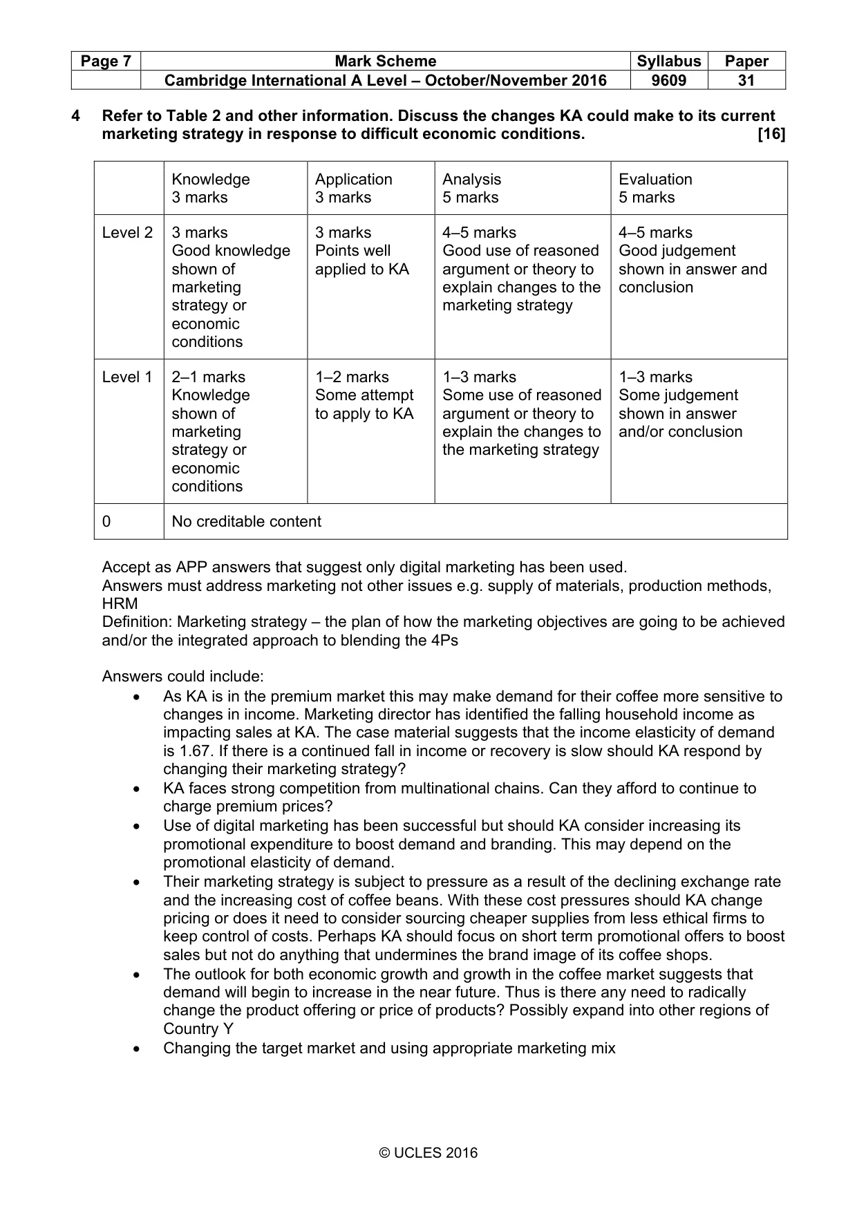 Mark scheme, page 7 of 12