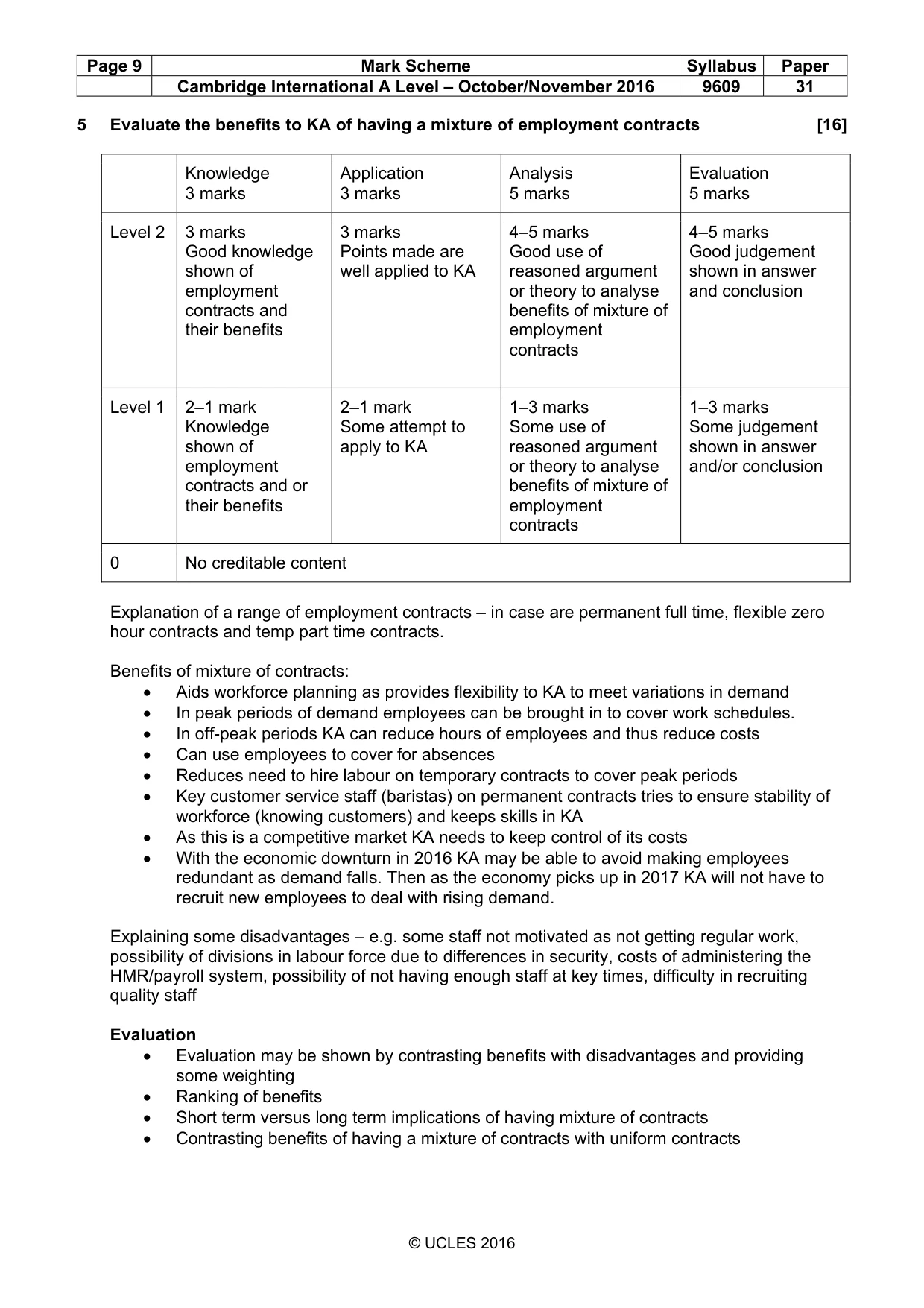 Mark scheme, page 9 of 12