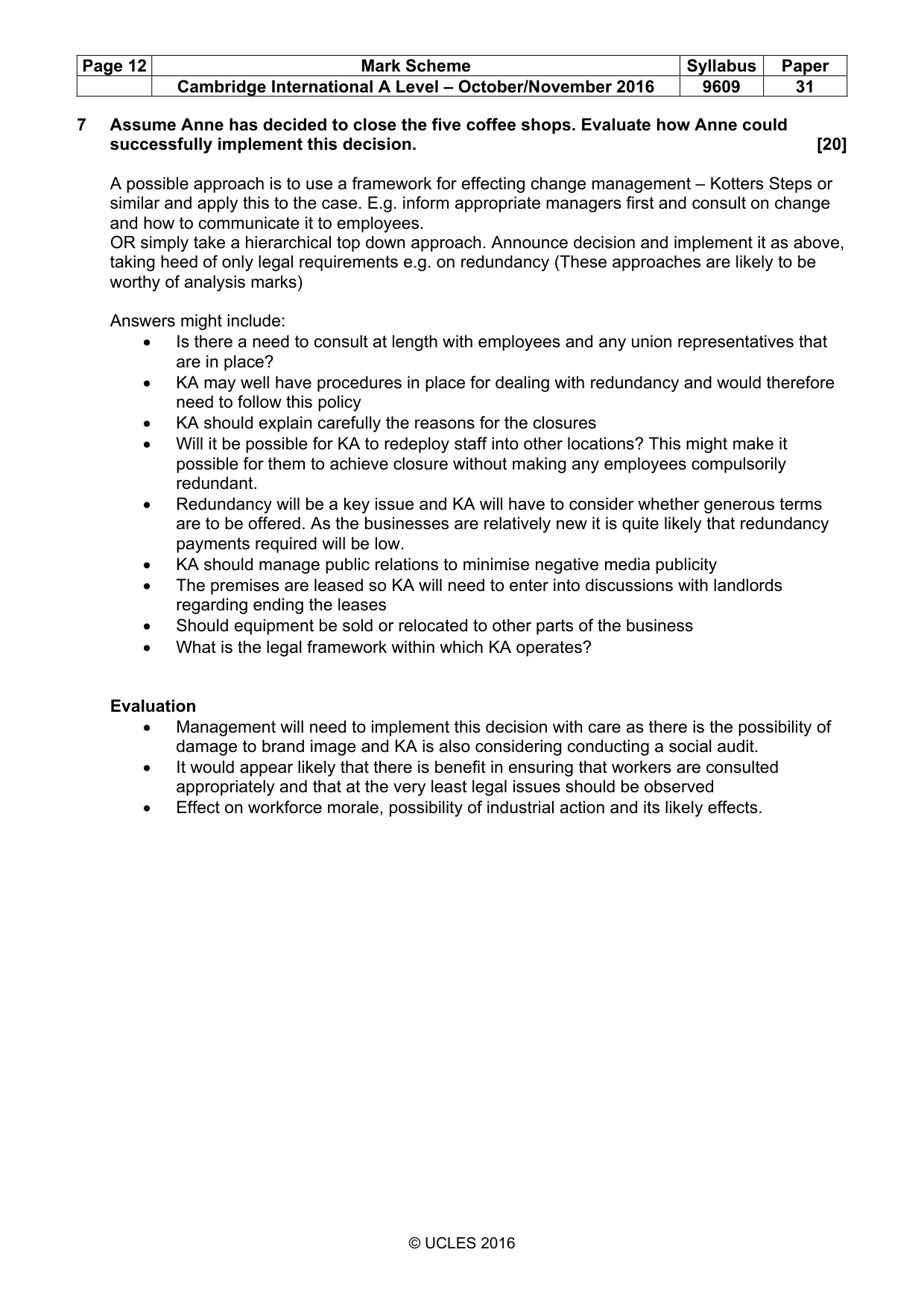 Mark scheme, page 12 of 12