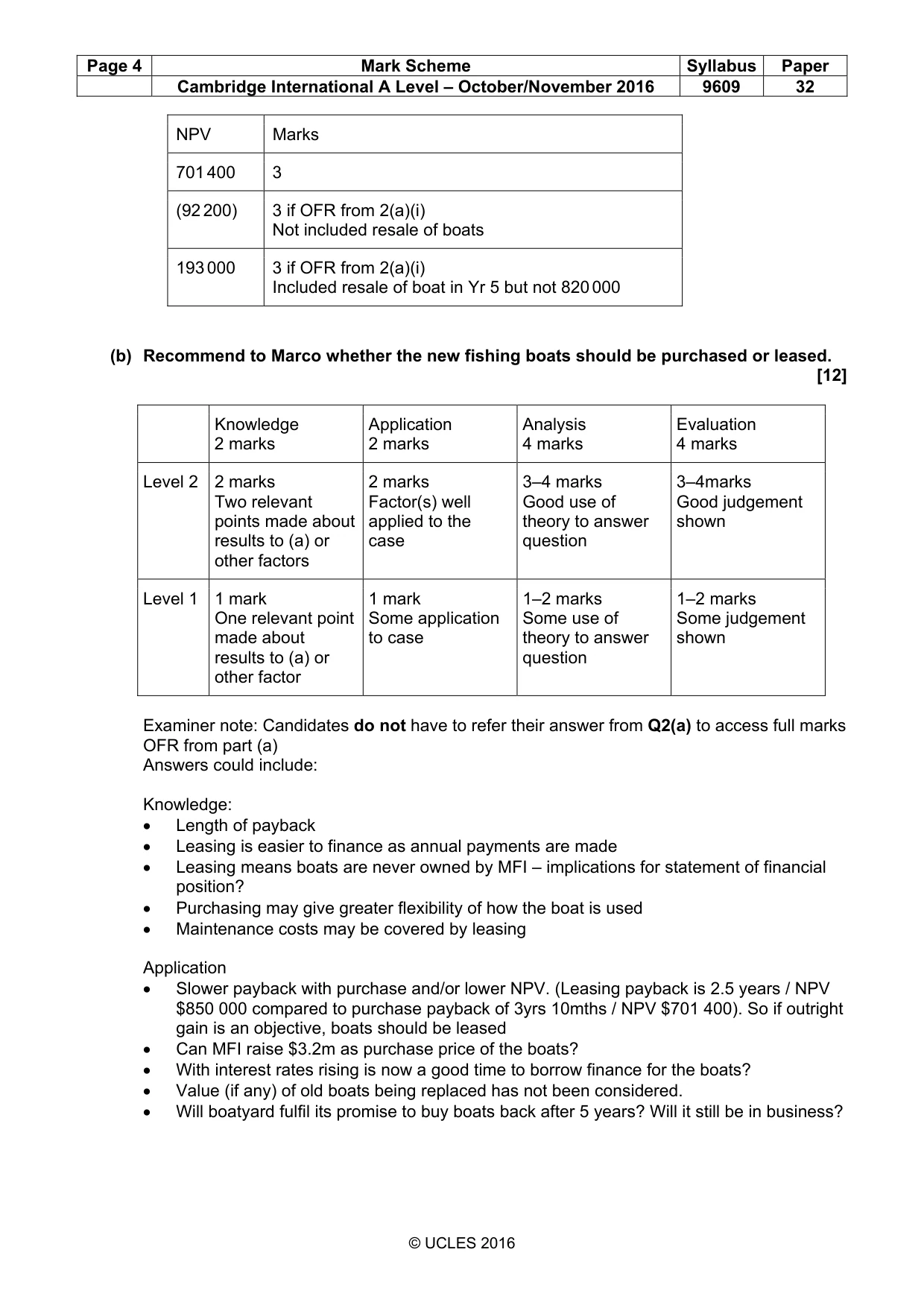 Mark scheme, page 4 of 10