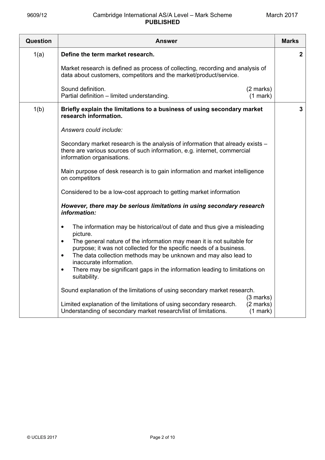 Mark scheme, page 2 of 10