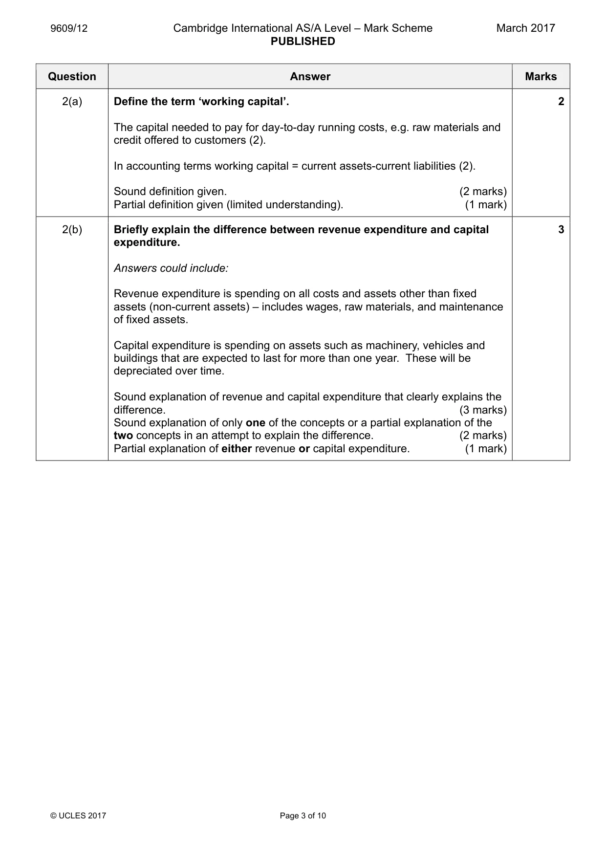 Mark scheme, page 3 of 10
