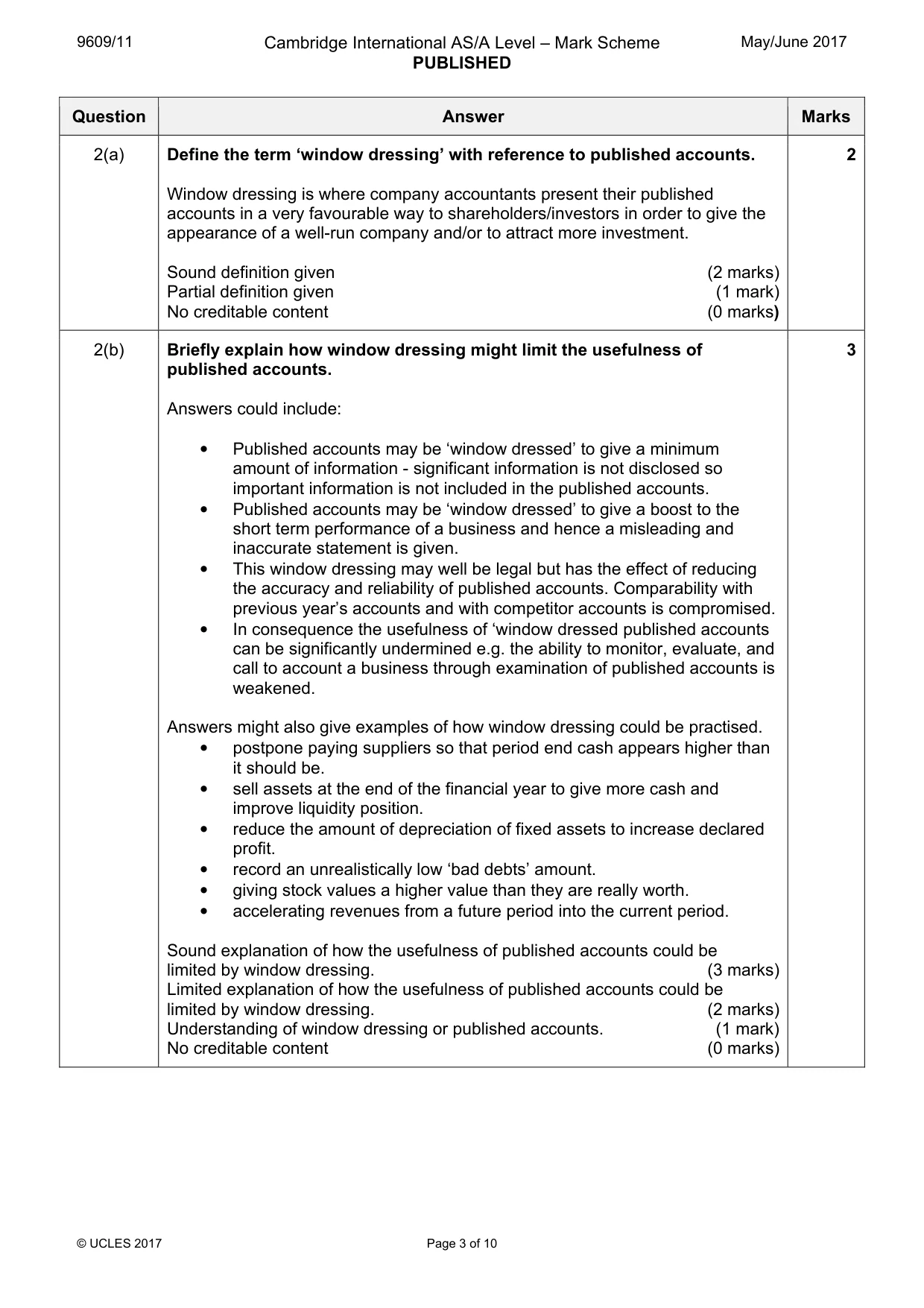 Mark scheme, page 3 of 10