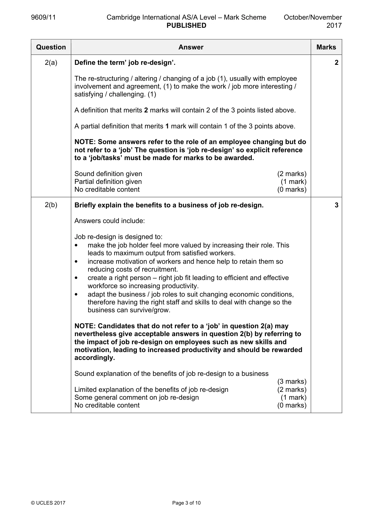 Mark scheme, page 3 of 10