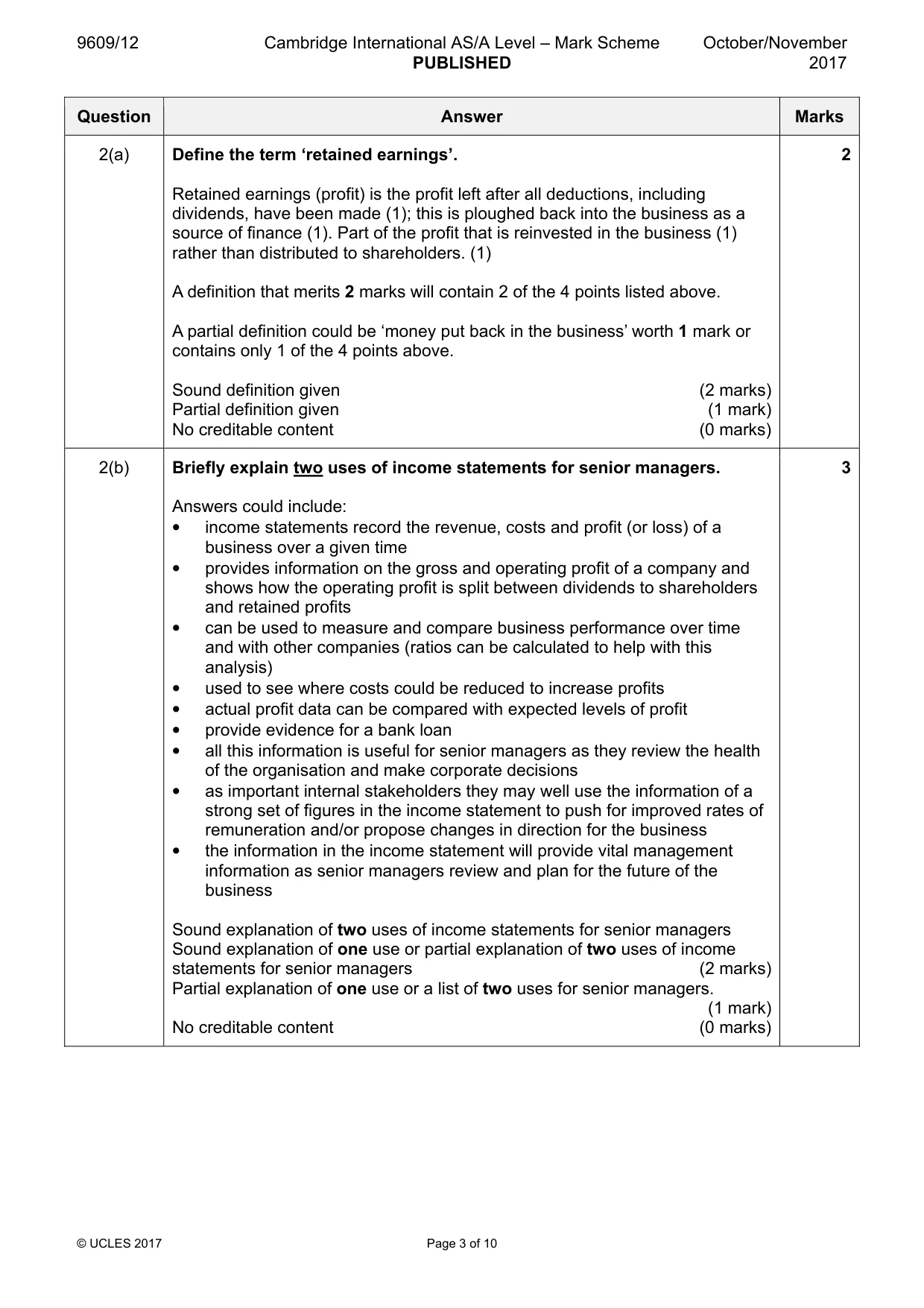 Mark scheme, page 3 of 10