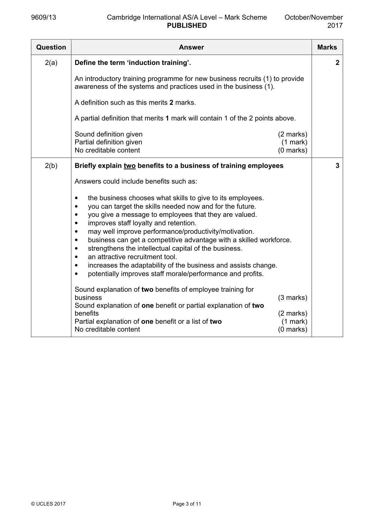 Mark scheme, page 3 of 11