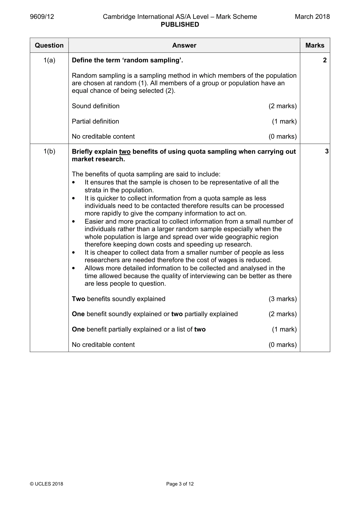 Mark scheme, page 3 of 12