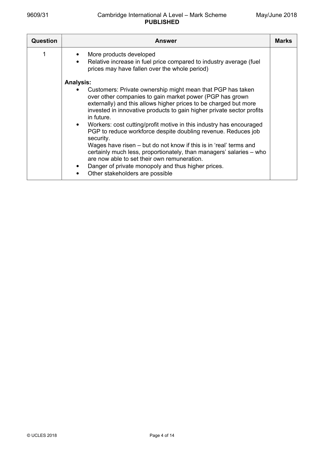 Mark scheme, page 4 of 14