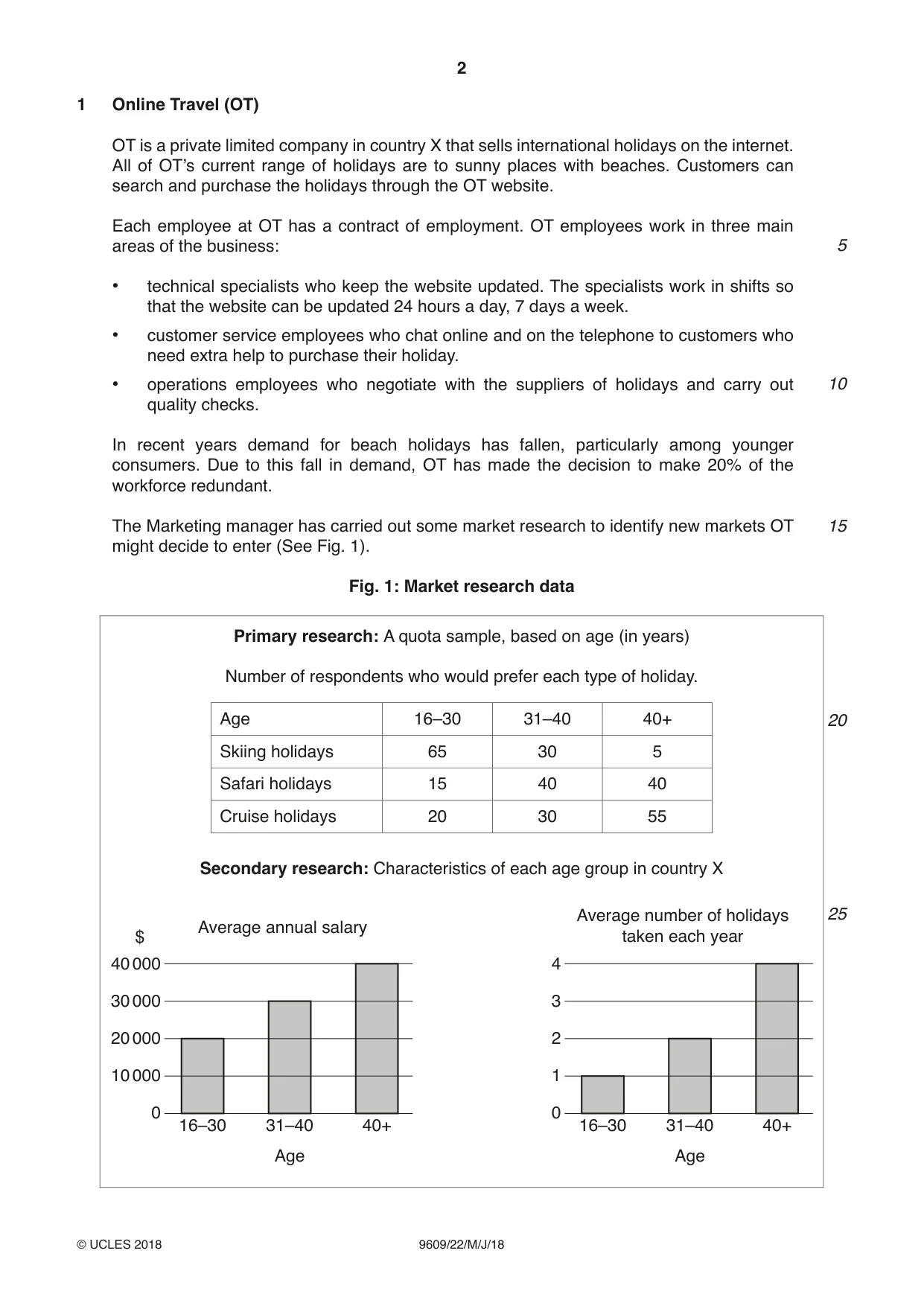 Cambridge A Level Business (for first examination in 2016) 9609 2018 May/June Paper 2 · Variant 2 question paper, page 2 of 4