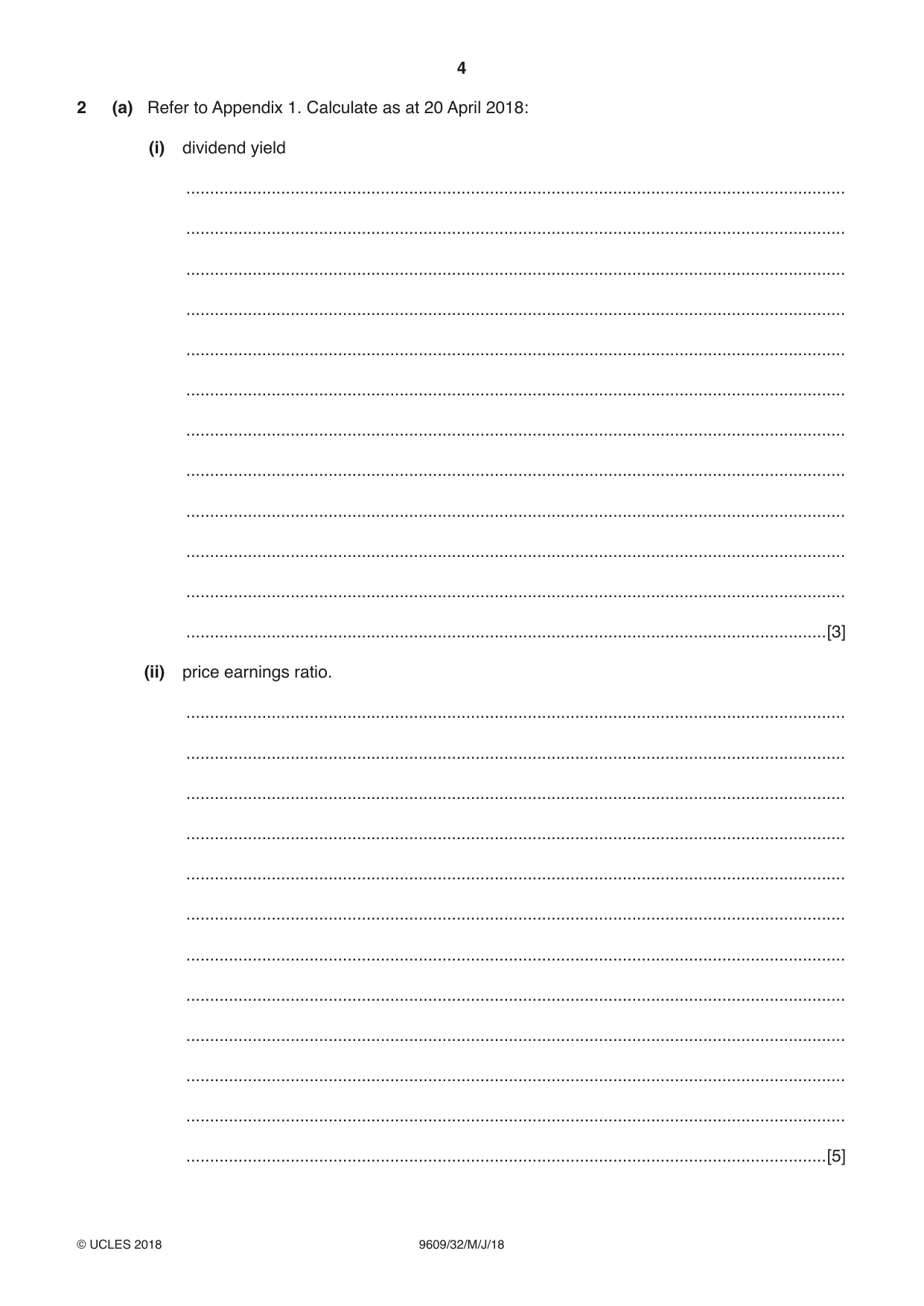 Cambridge A Level Business (for first examination in 2016) 9609 2018 May/June Paper 3 · Variant 2 question paper, page 4 of 20
