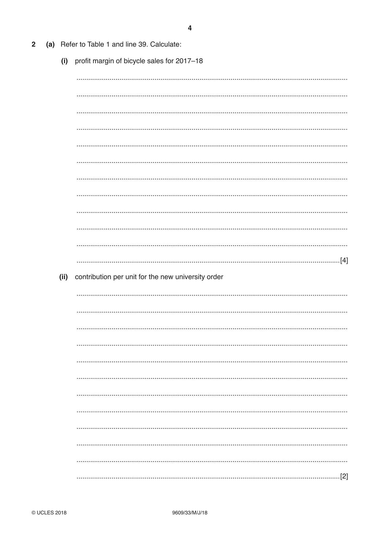 Cambridge A Level Business (for first examination in 2016) 9609 2018 May/June Paper 3 · Variant 3 question paper, page 4 of 20