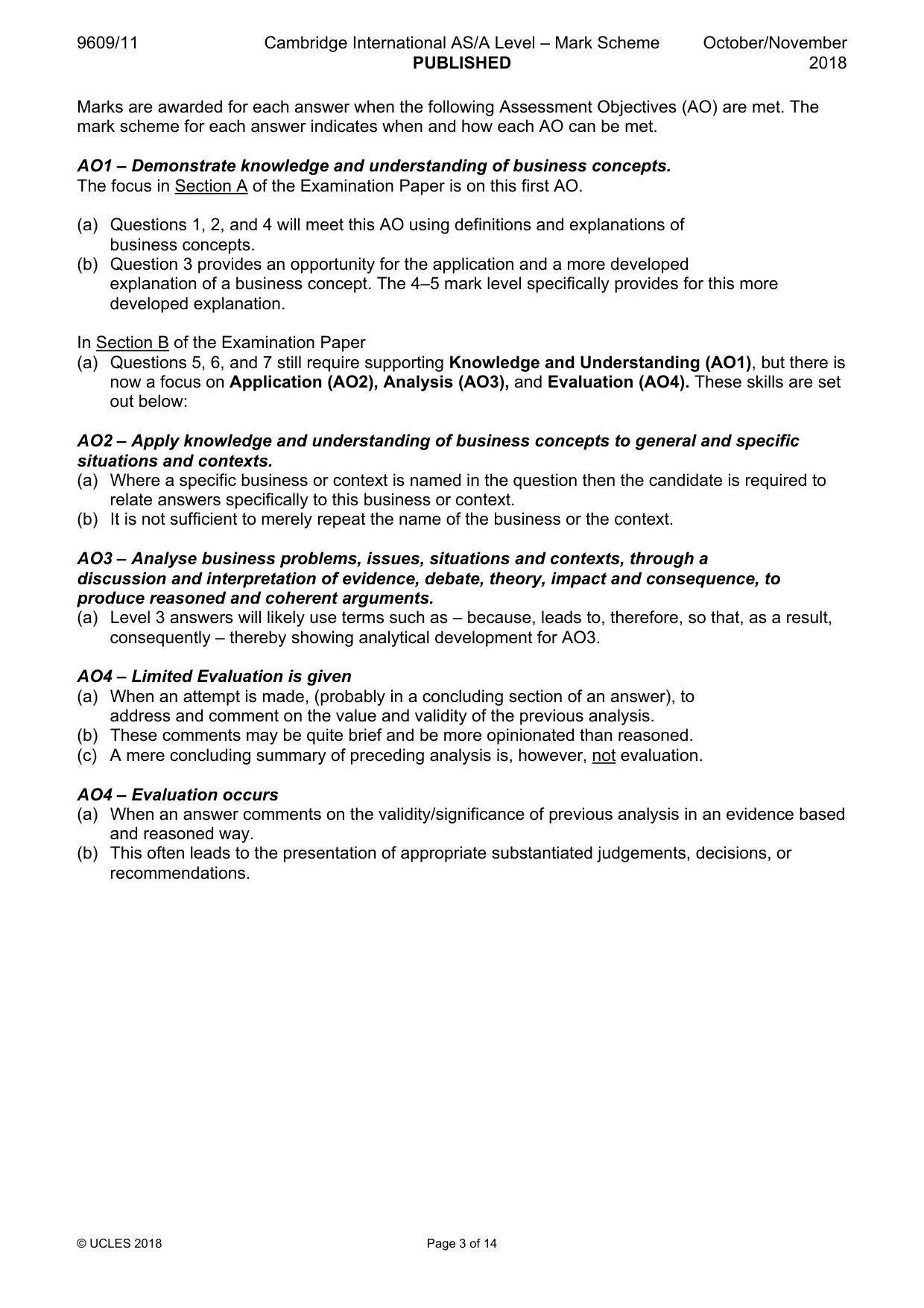 Mark scheme, page 3 of 14