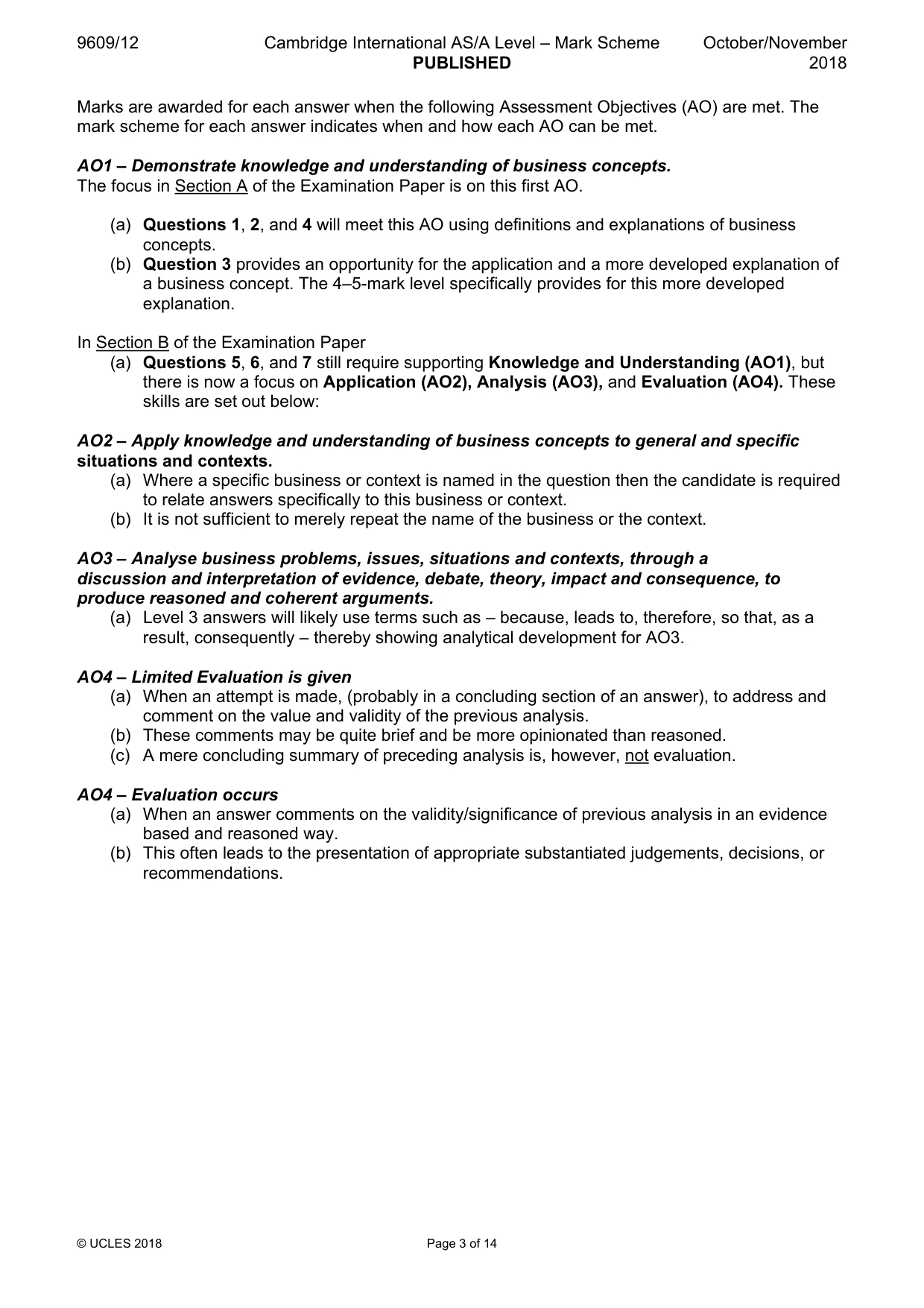 Mark scheme, page 3 of 14