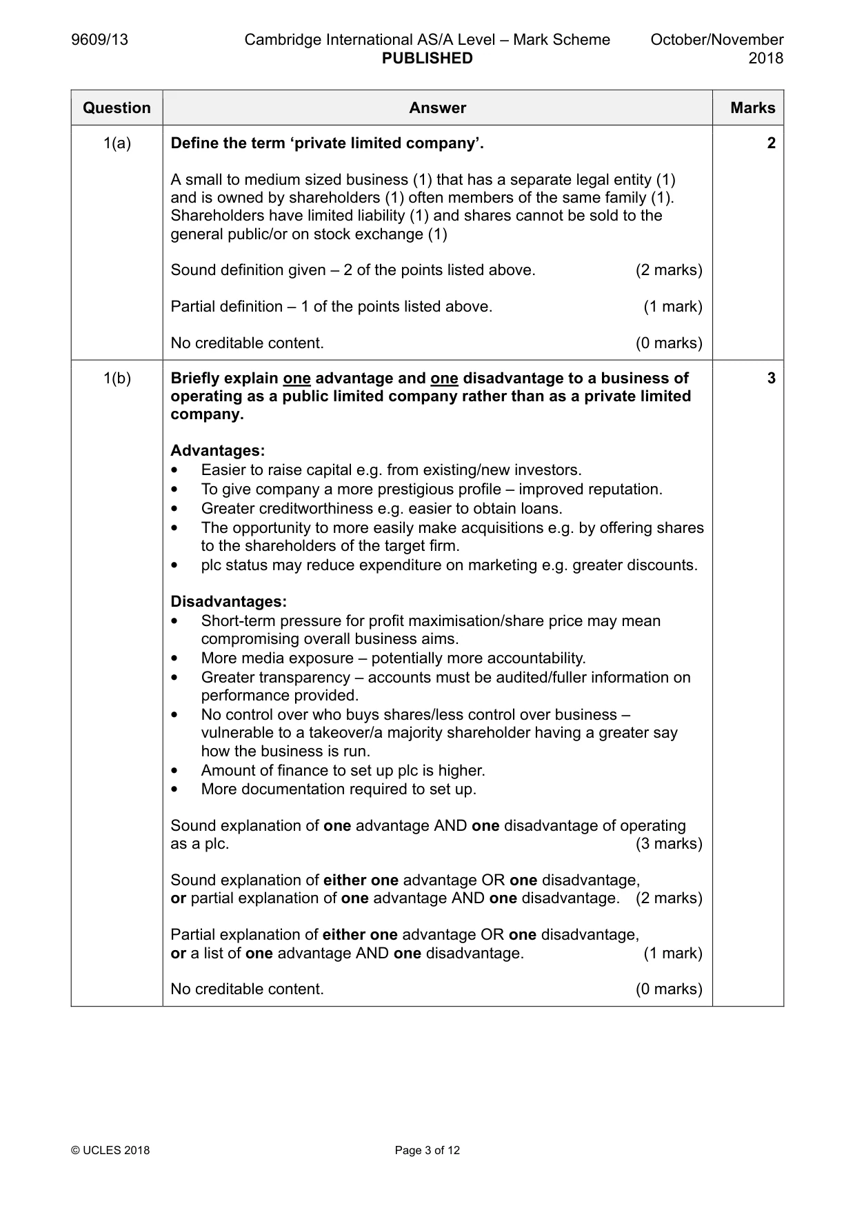 Mark scheme, page 3 of 12