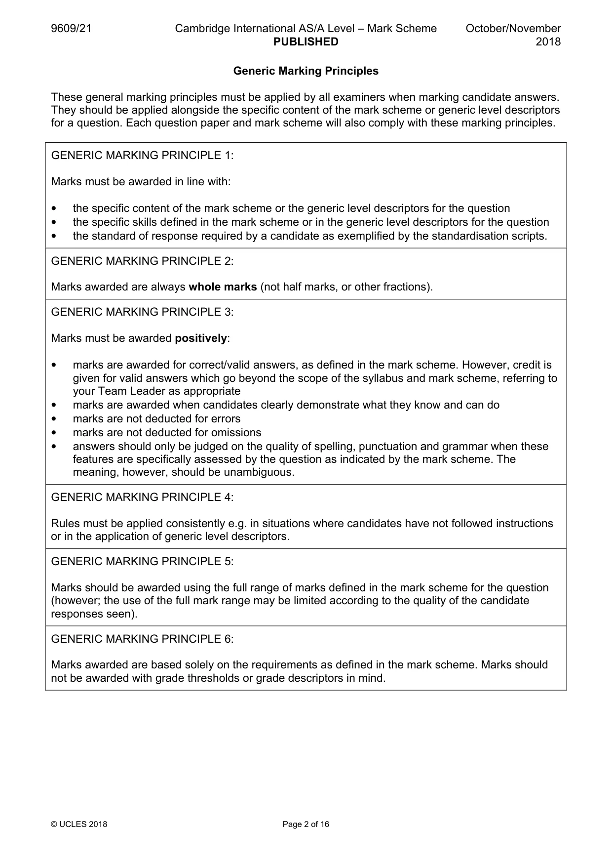 Mark scheme, page 2 of 16