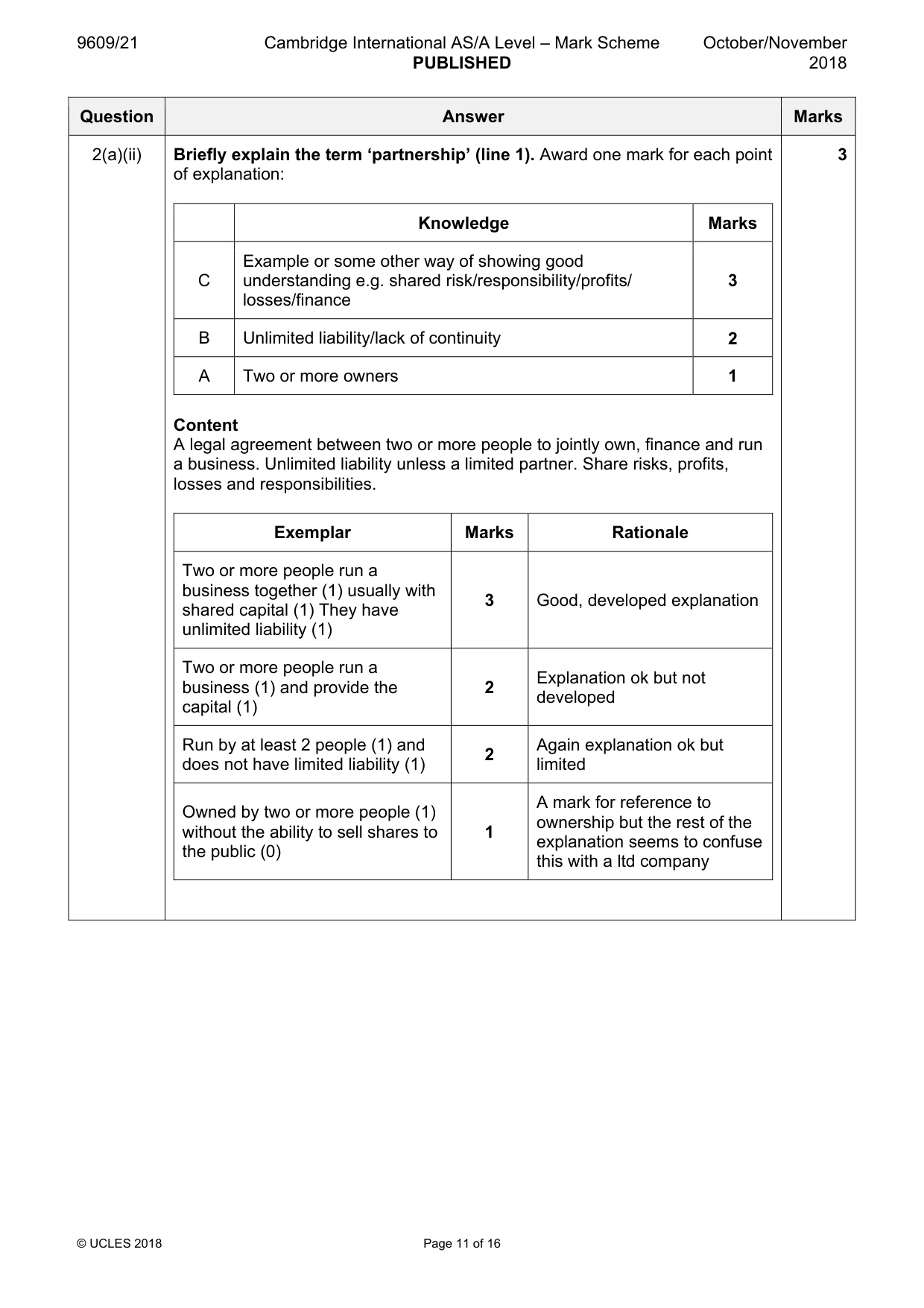 Mark scheme, page 11 of 16