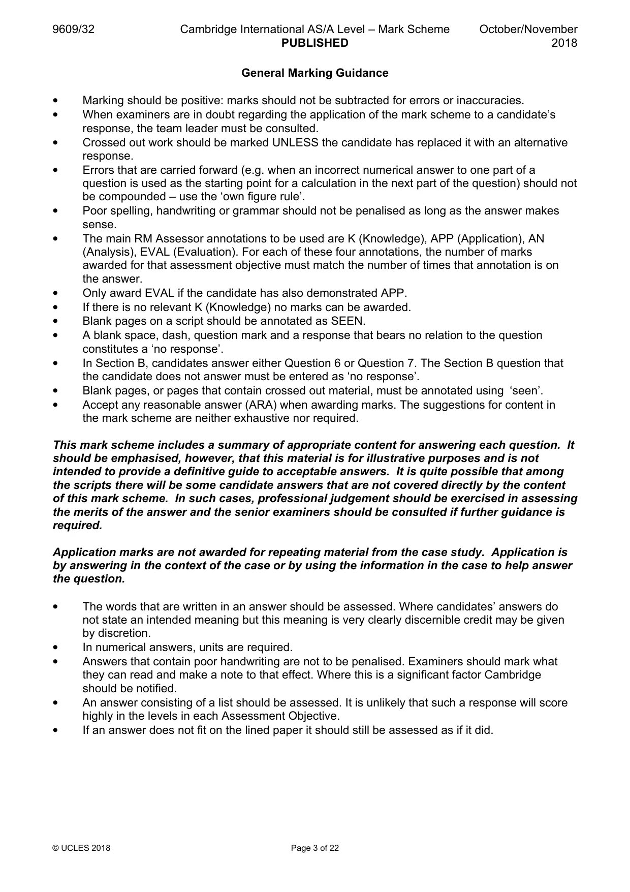 Mark scheme, page 3 of 22