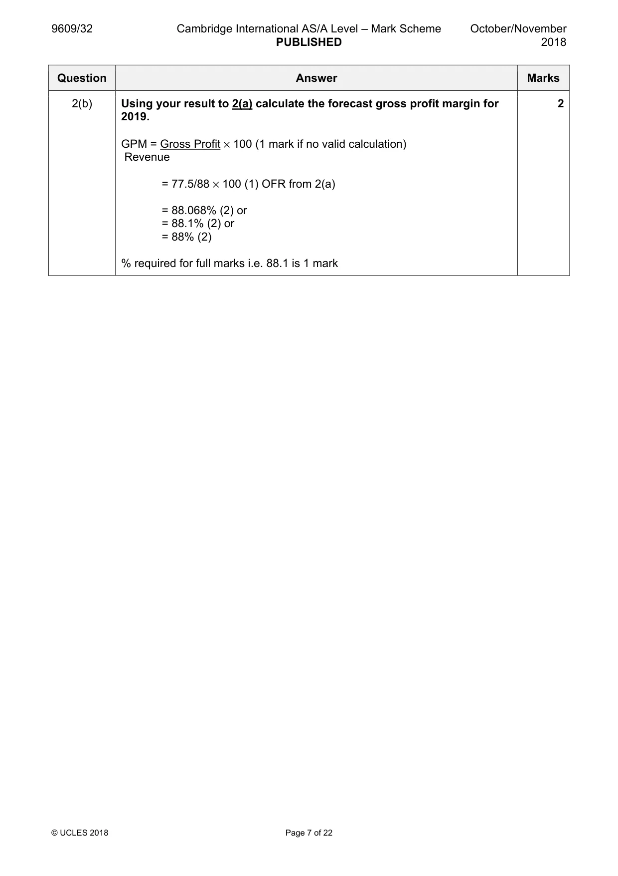 Mark scheme, page 7 of 22