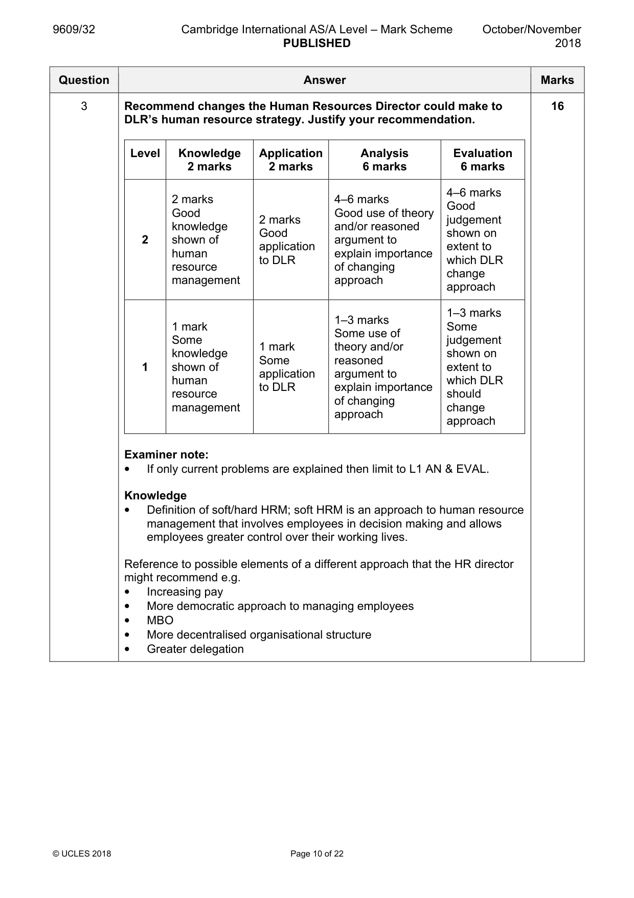 Mark scheme, page 10 of 22