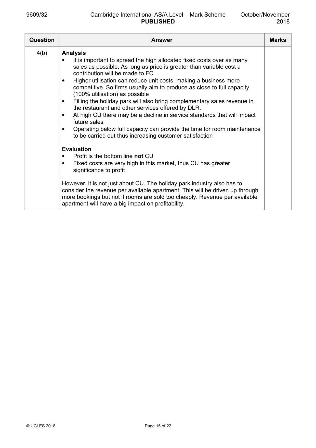 Mark scheme, page 15 of 22