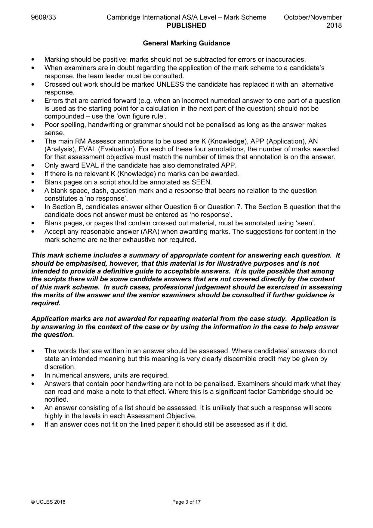 Mark scheme, page 3 of 17