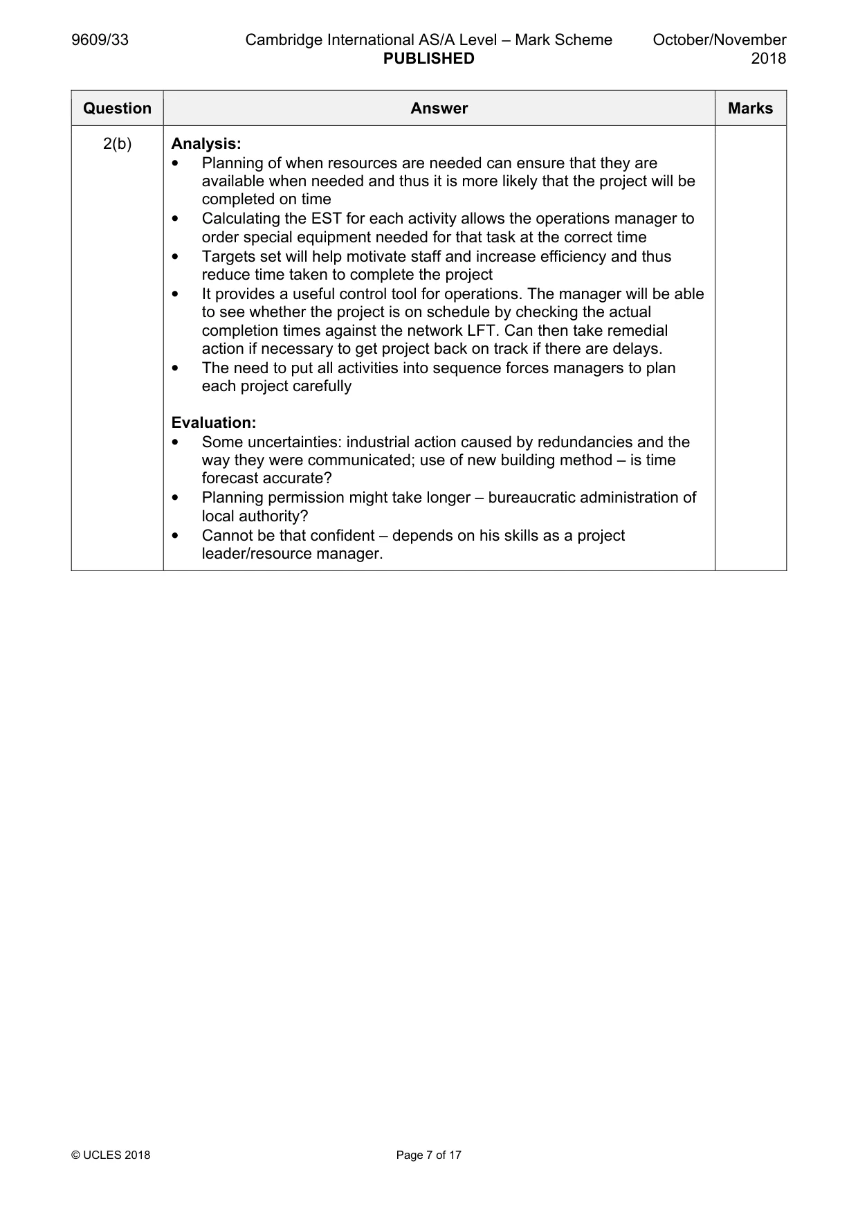 Mark scheme, page 7 of 17