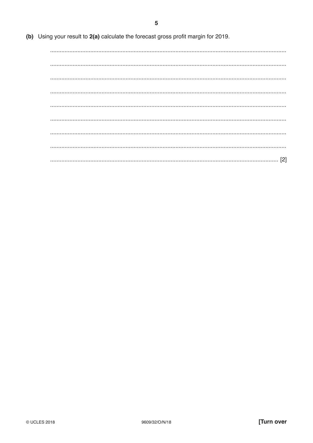 Cambridge A Level Business (for first examination in 2016) 9609 2018 Oct/Nov Paper 3 · Variant 2 question paper, page 5 of 20