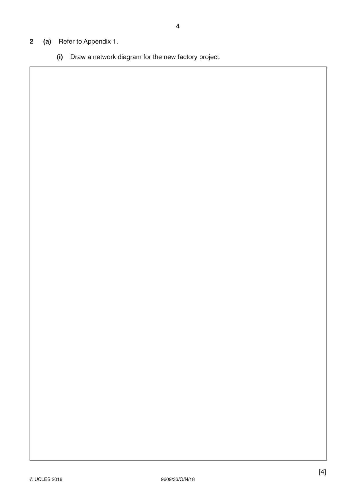 Cambridge A Level Business (for first examination in 2016) 9609 2018 Oct/Nov Paper 3 · Variant 3 question paper, page 4 of 20
