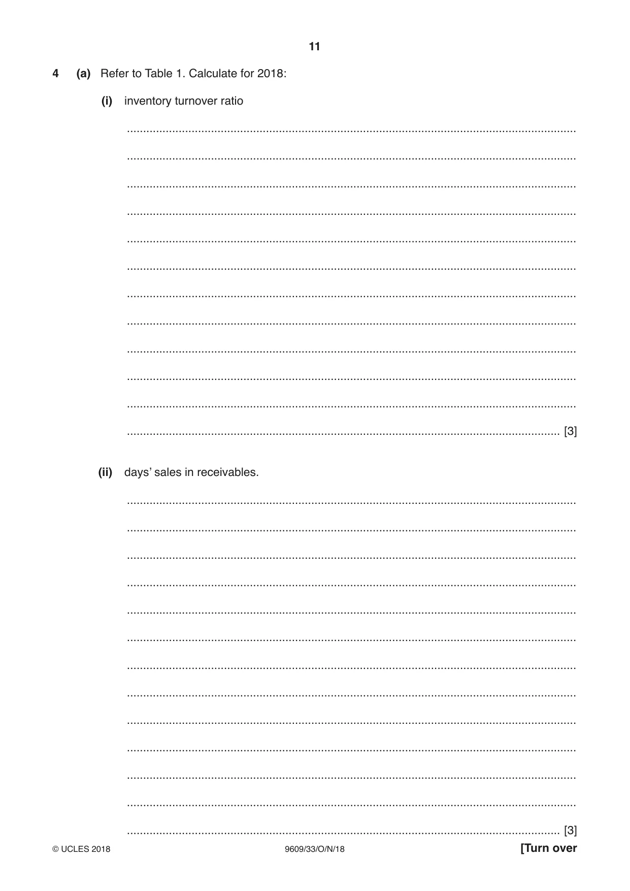 Cambridge A Level Business (for first examination in 2016) 9609 2018 Oct/Nov Paper 3 · Variant 3 question paper, page 11 of 20