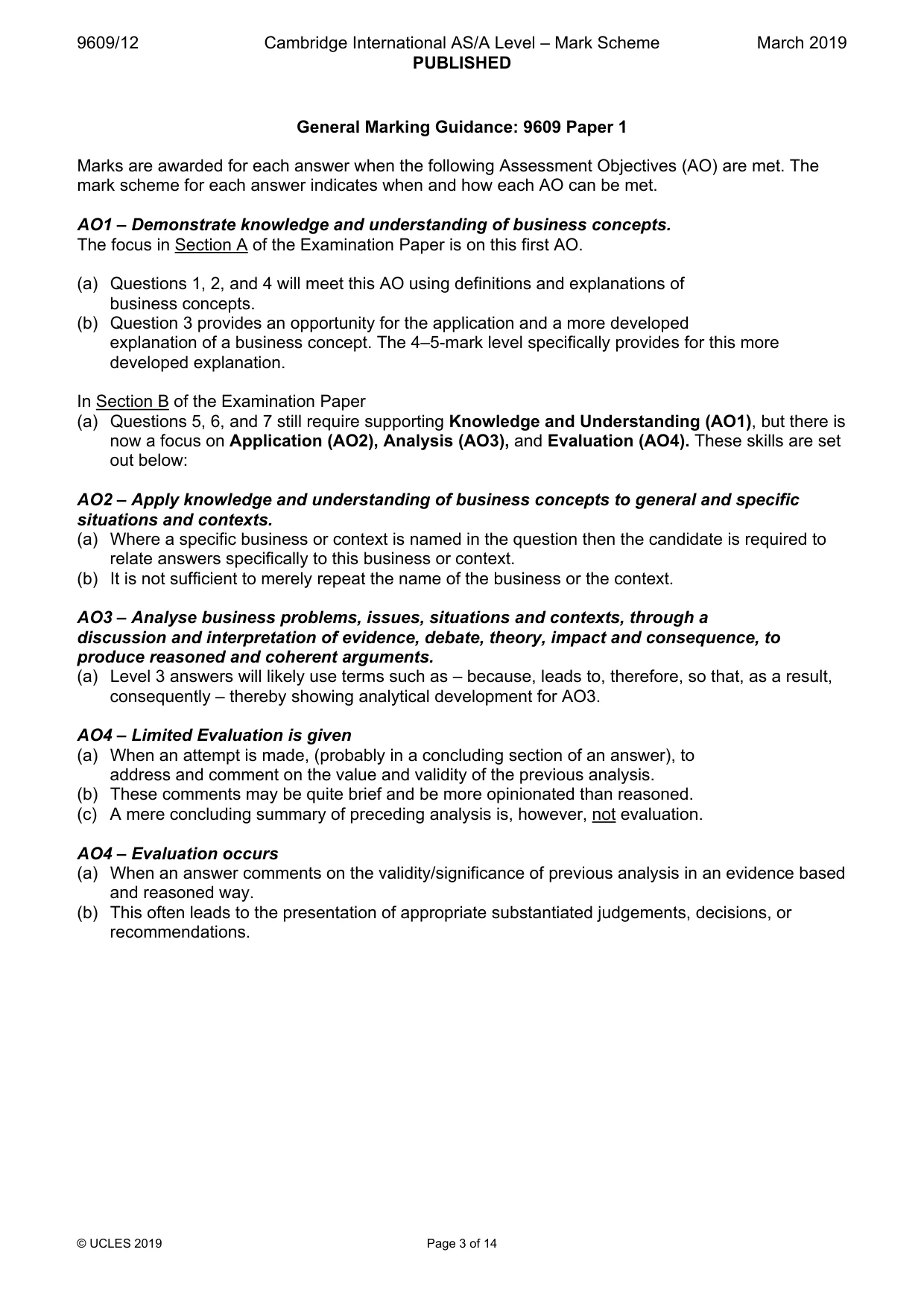 Mark scheme, page 3 of 14