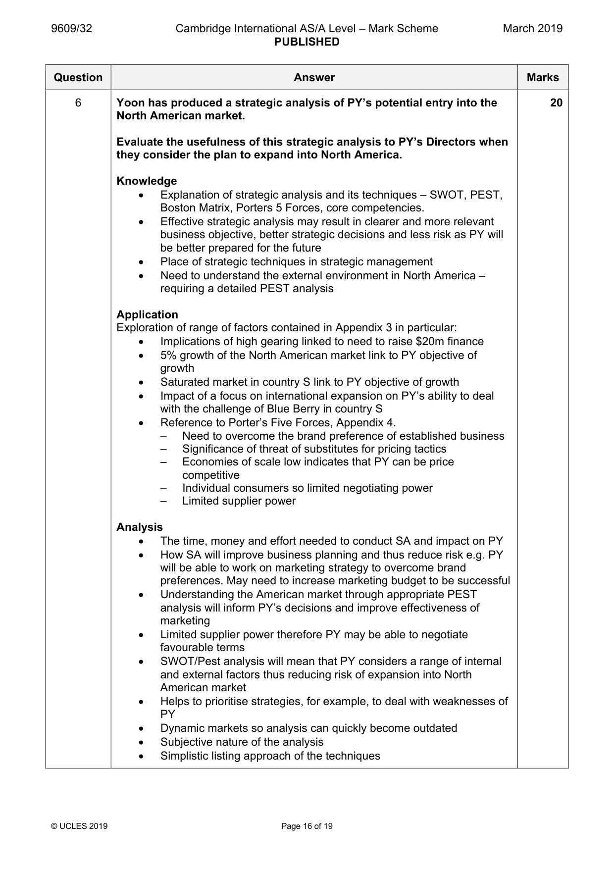 Mark scheme, page 16 of 19