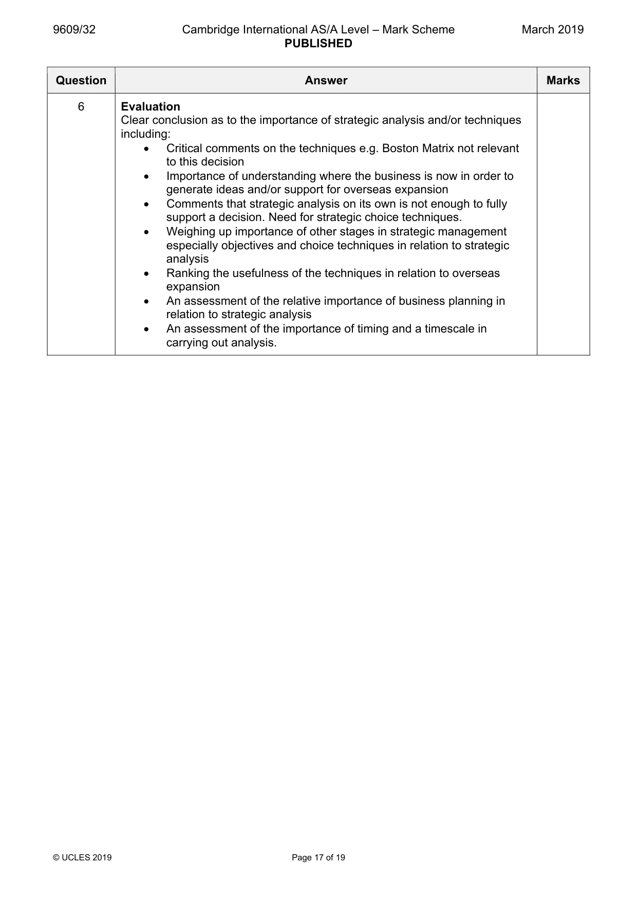 Mark scheme, page 17 of 19