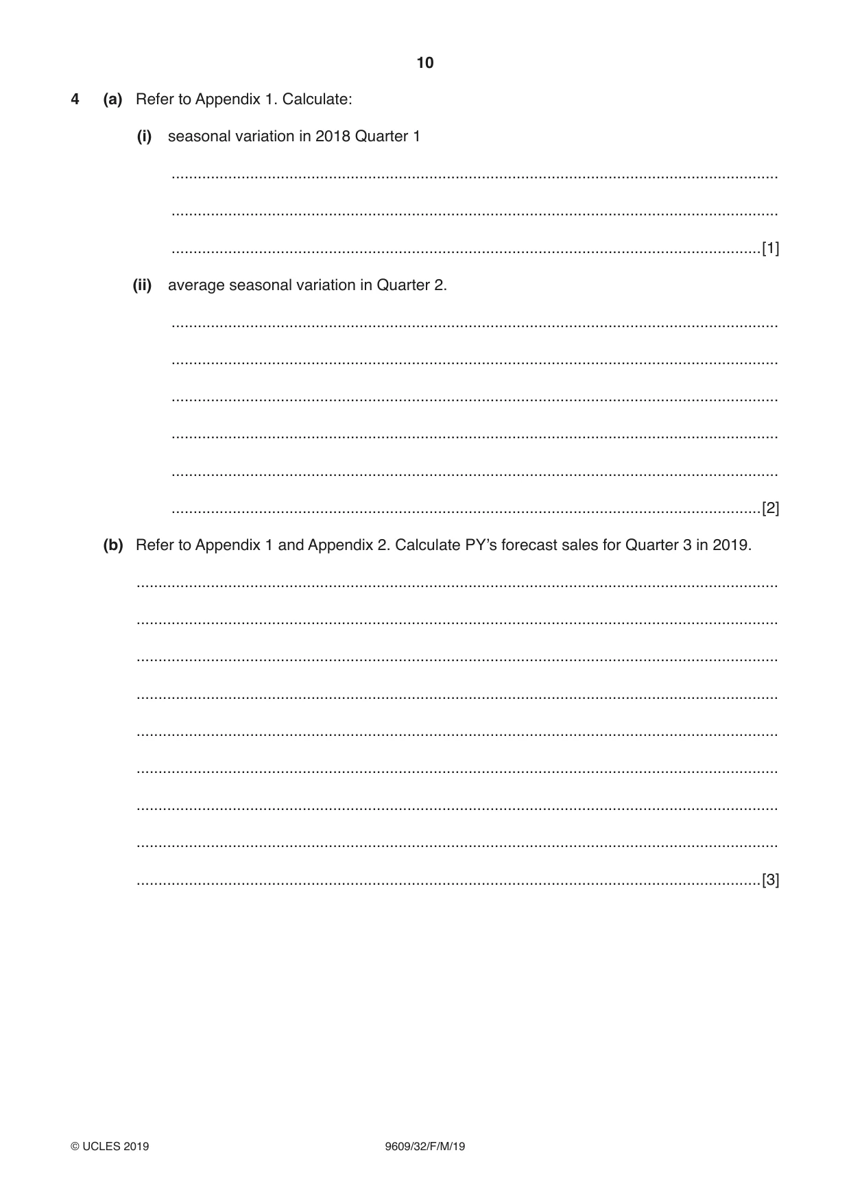 Cambridge A Level Business (for first examination in 2016) 9609 2019 Feb/March Paper 3 · Variant 2 question paper, page 10 of 20