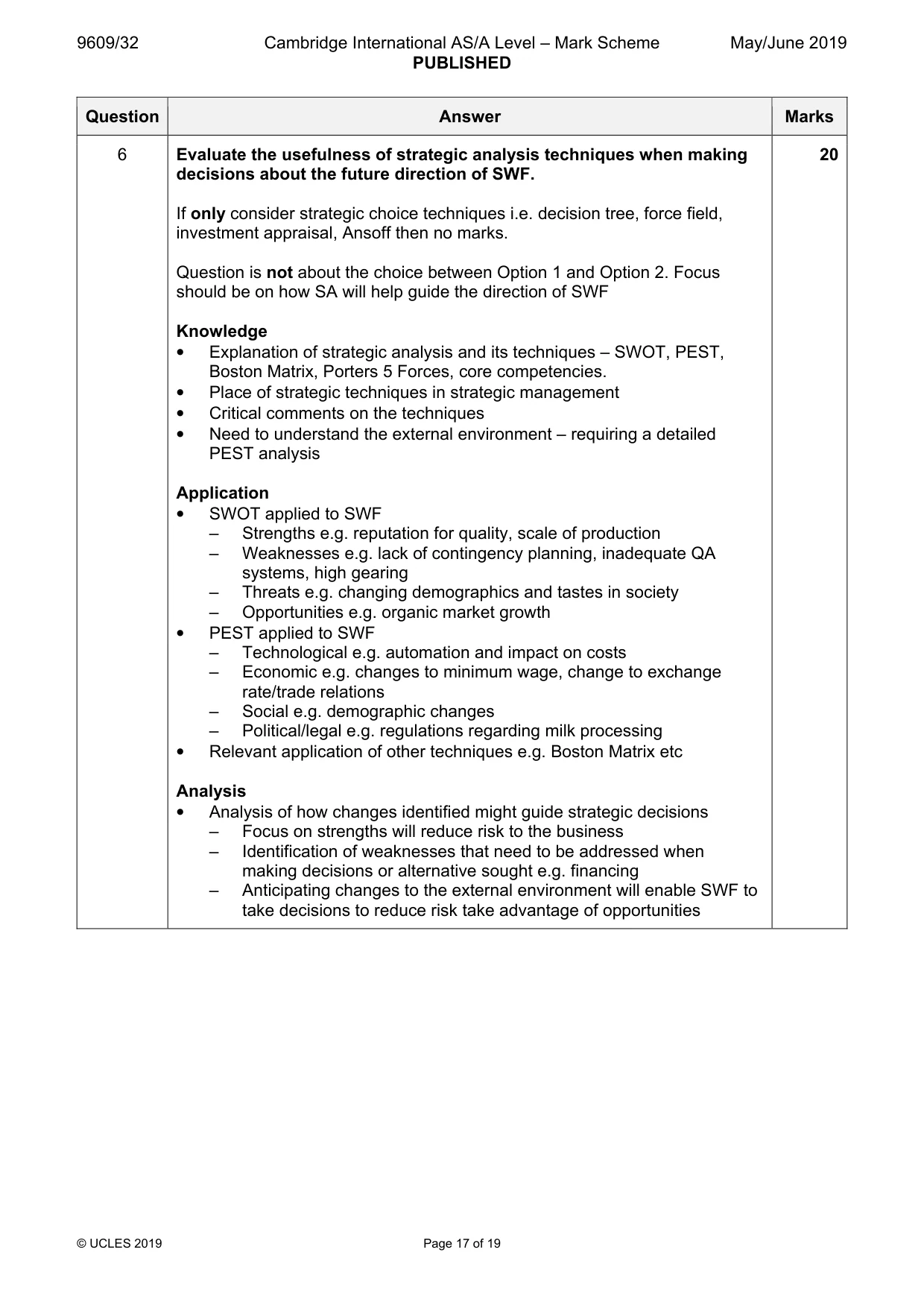 Mark scheme, page 17 of 19
