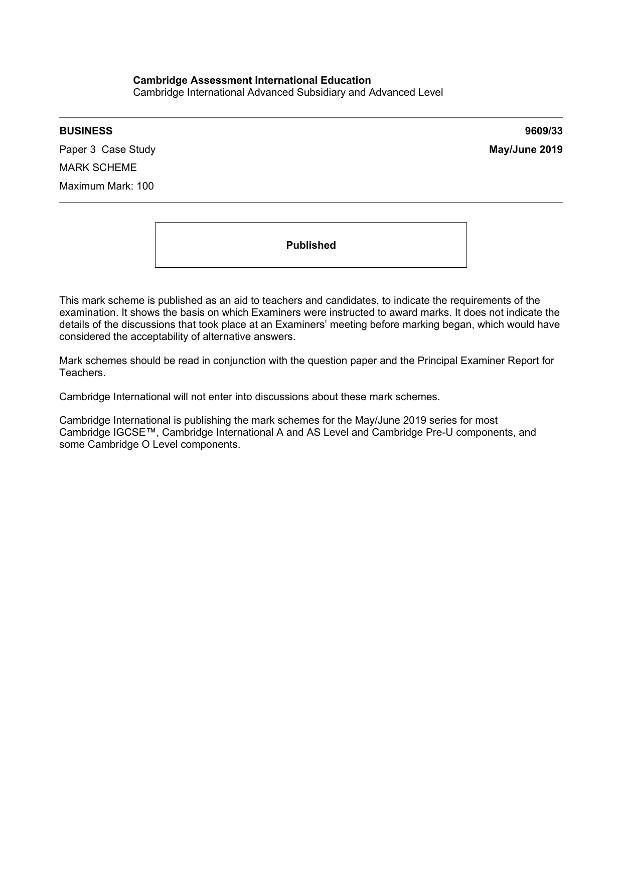 Mark scheme, page 1 of 19