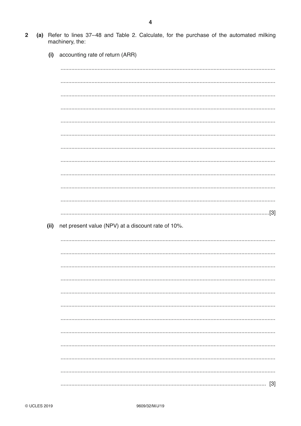 Cambridge A Level Business (for first examination in 2016) 9609 2019 May/June Paper 3 · Variant 2 question paper, page 4 of 20