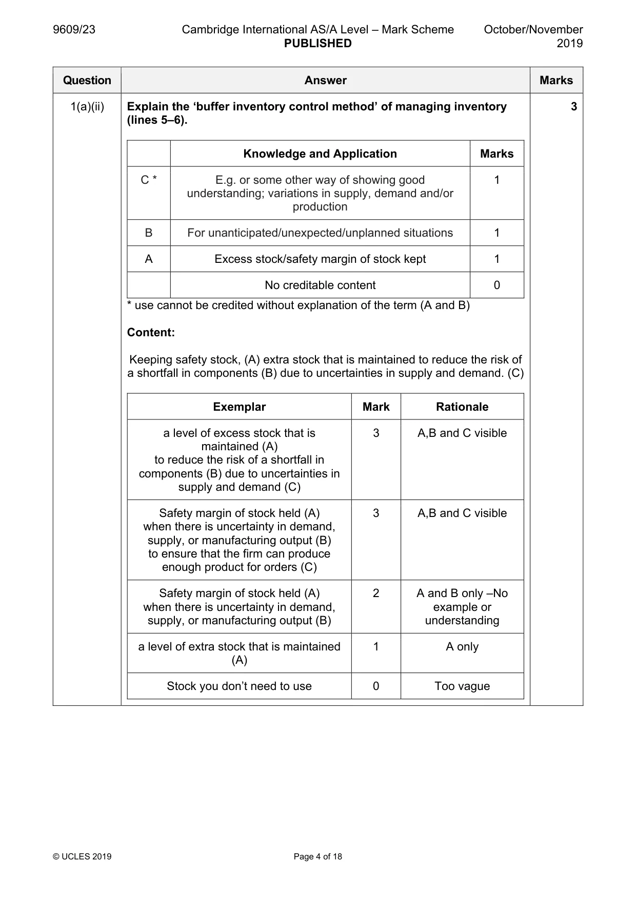 Mark scheme, page 4 of 18