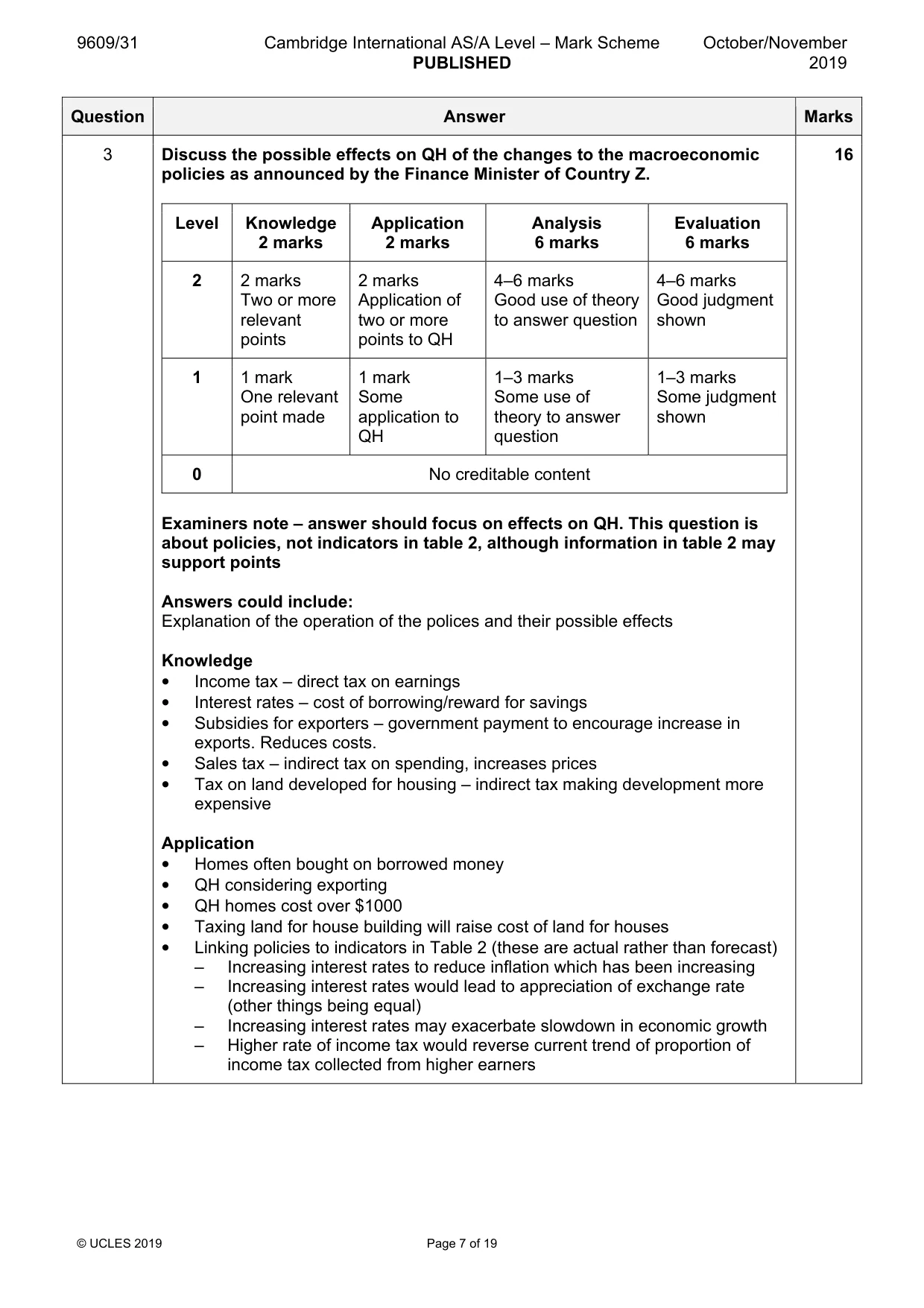 Mark scheme, page 7 of 19