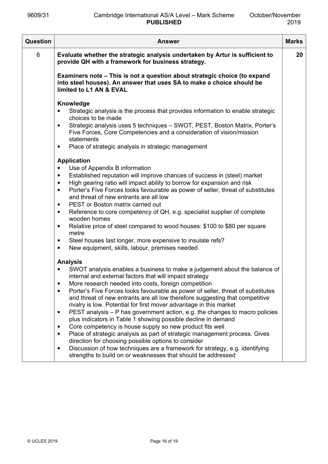 Mark scheme, page 16 of 19
