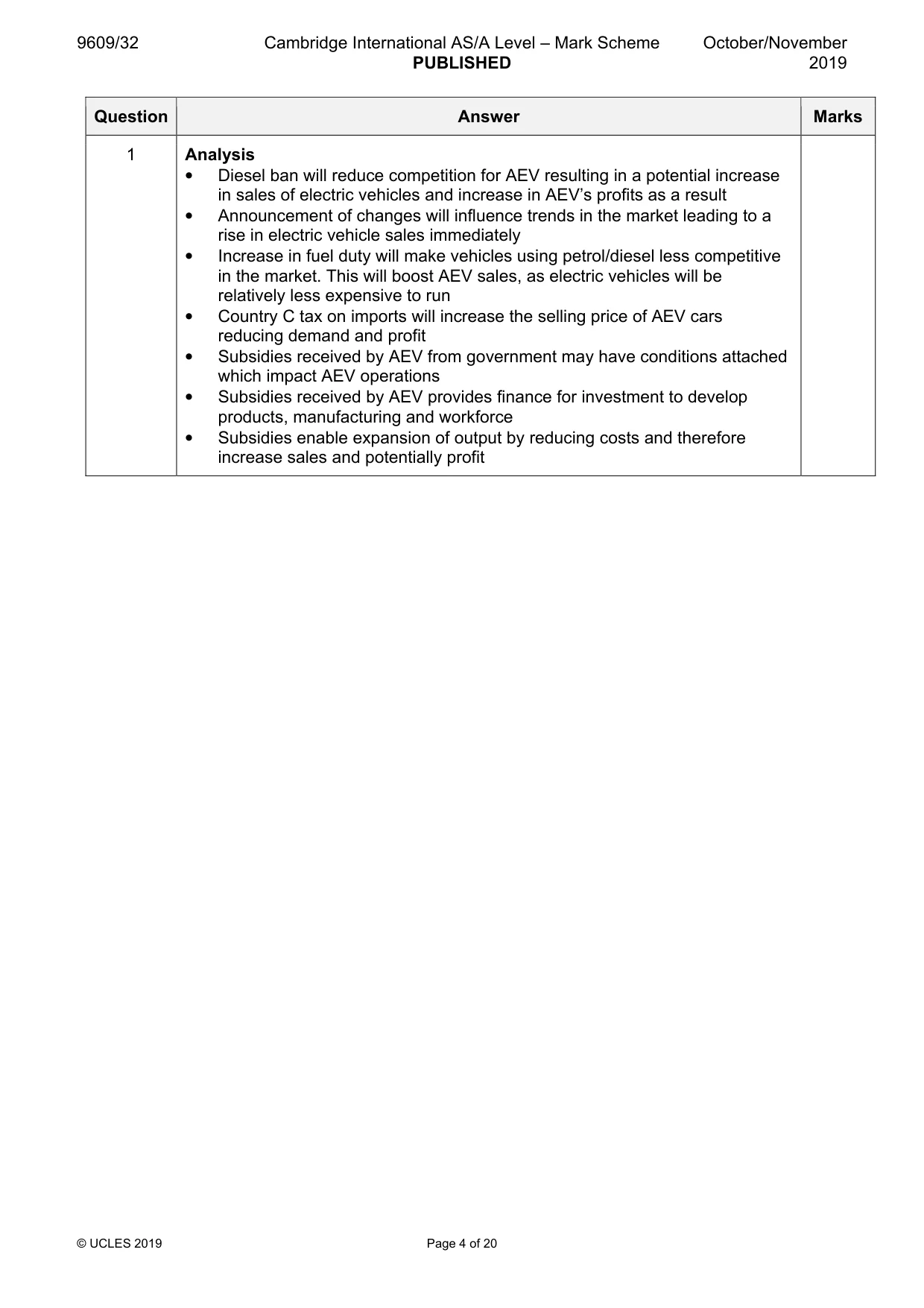 Mark scheme, page 4 of 20