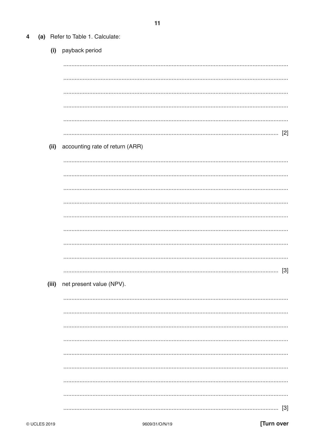 Cambridge A Level Business (for first examination in 2016) 9609 2019 Oct/Nov Paper 3 · Variant 1 question paper, page 11 of 20
