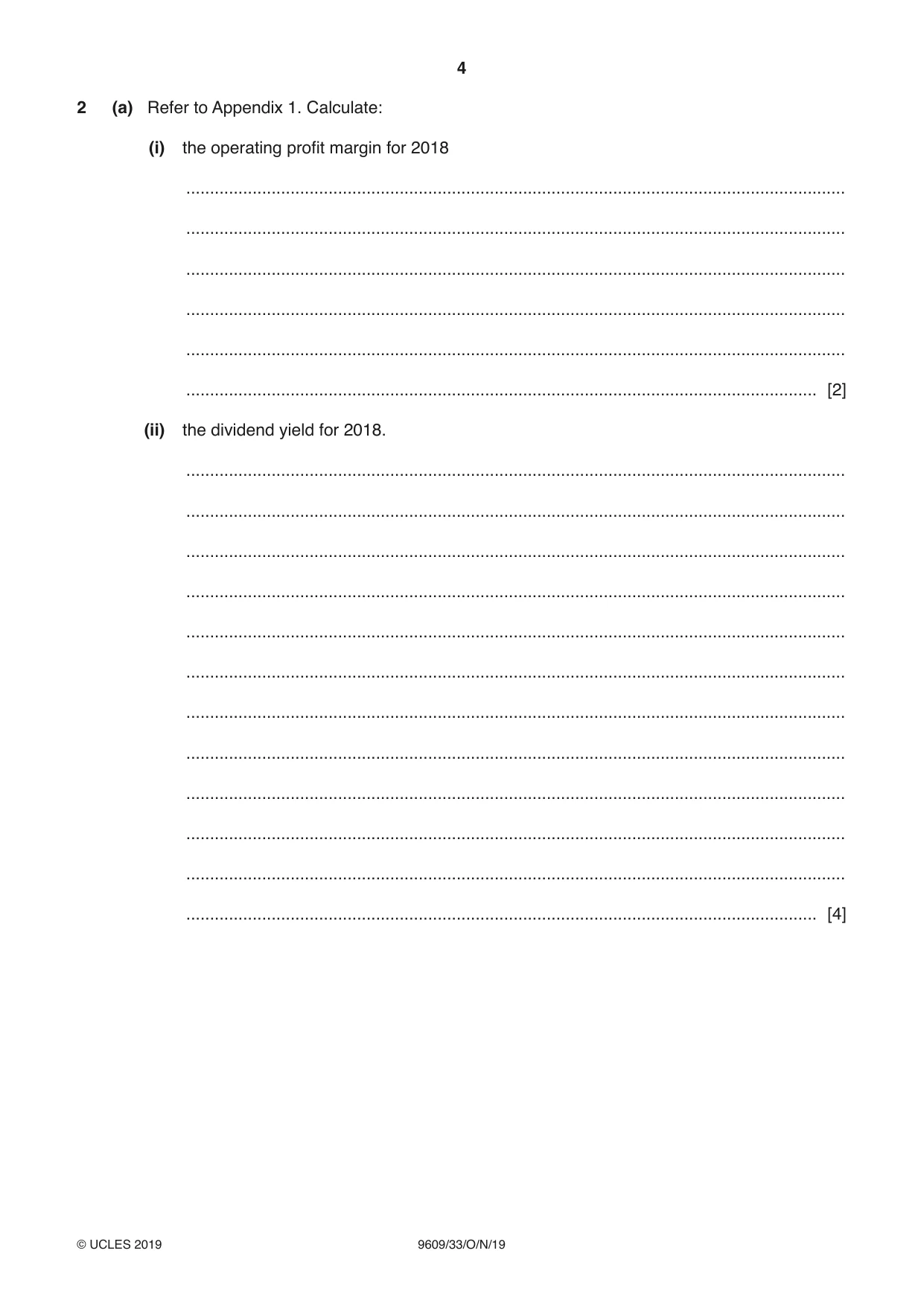 Cambridge A Level Business (for first examination in 2016) 9609 2019 Oct/Nov Paper 3 · Variant 3 question paper, page 4 of 20