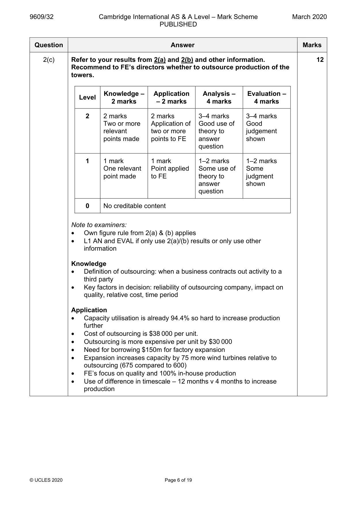 Mark scheme, page 6 of 19