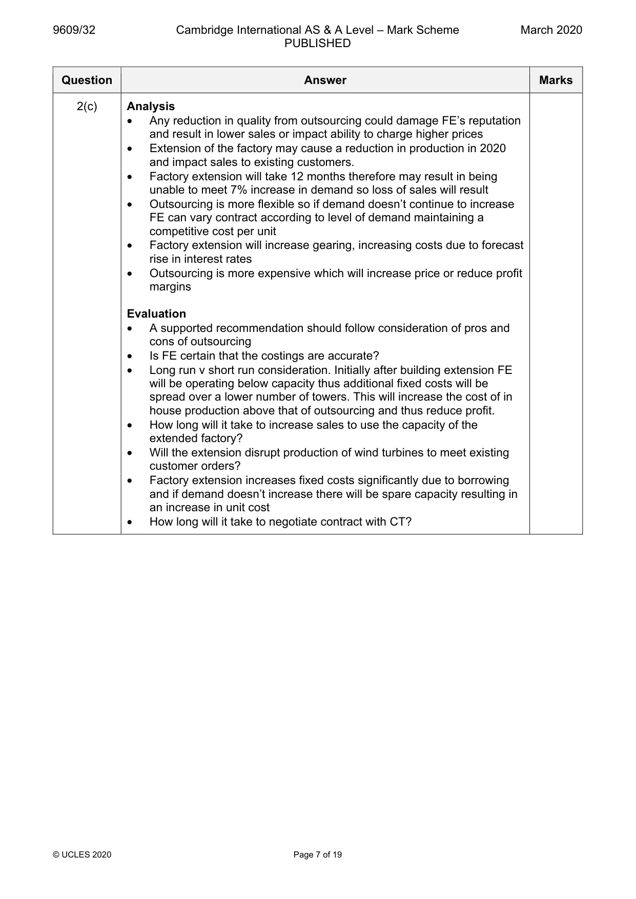 Mark scheme, page 7 of 19