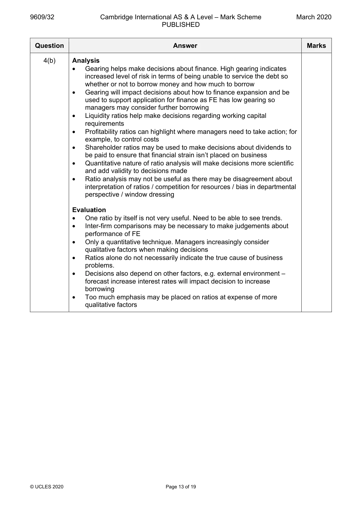 Mark scheme, page 13 of 19